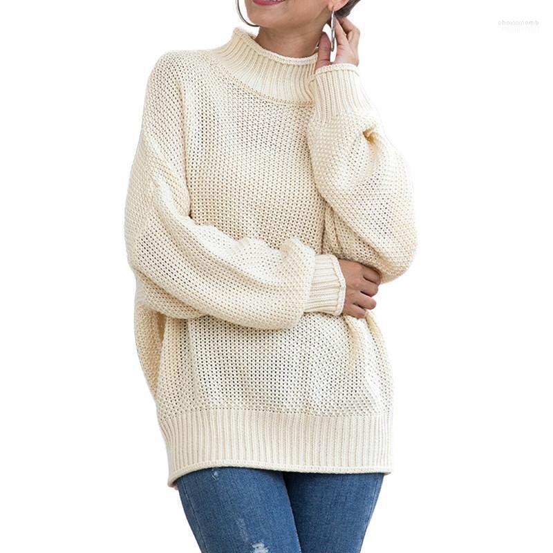 

Women' Sweaters Women' Autumn Fashion Women Solid Color Oversized Pullover Winter Warm Basic Turtelneck Long Sleeve Sweater Top