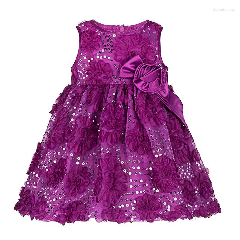 

Girl Dresses Yatheen Baby NB-12m Sequines Applique Fit-And-Flare Dress Kids Party, Purple