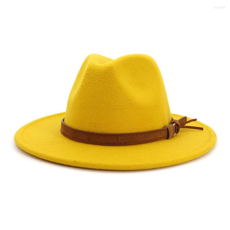 

Berets Wool Shallow Fedora Warm Adjustable Men's Fashion Hats Unisex Belt Gold Buckle Male Large Size Yellow Classic Bowler Jazz HF07, Pink