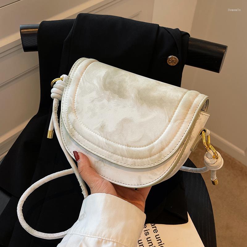 

Evening Bags 2022 Summer Trendy All-match Messenger Bag Fashion Luxury Casual Simple Shoulder Saddle Small Women, Blue