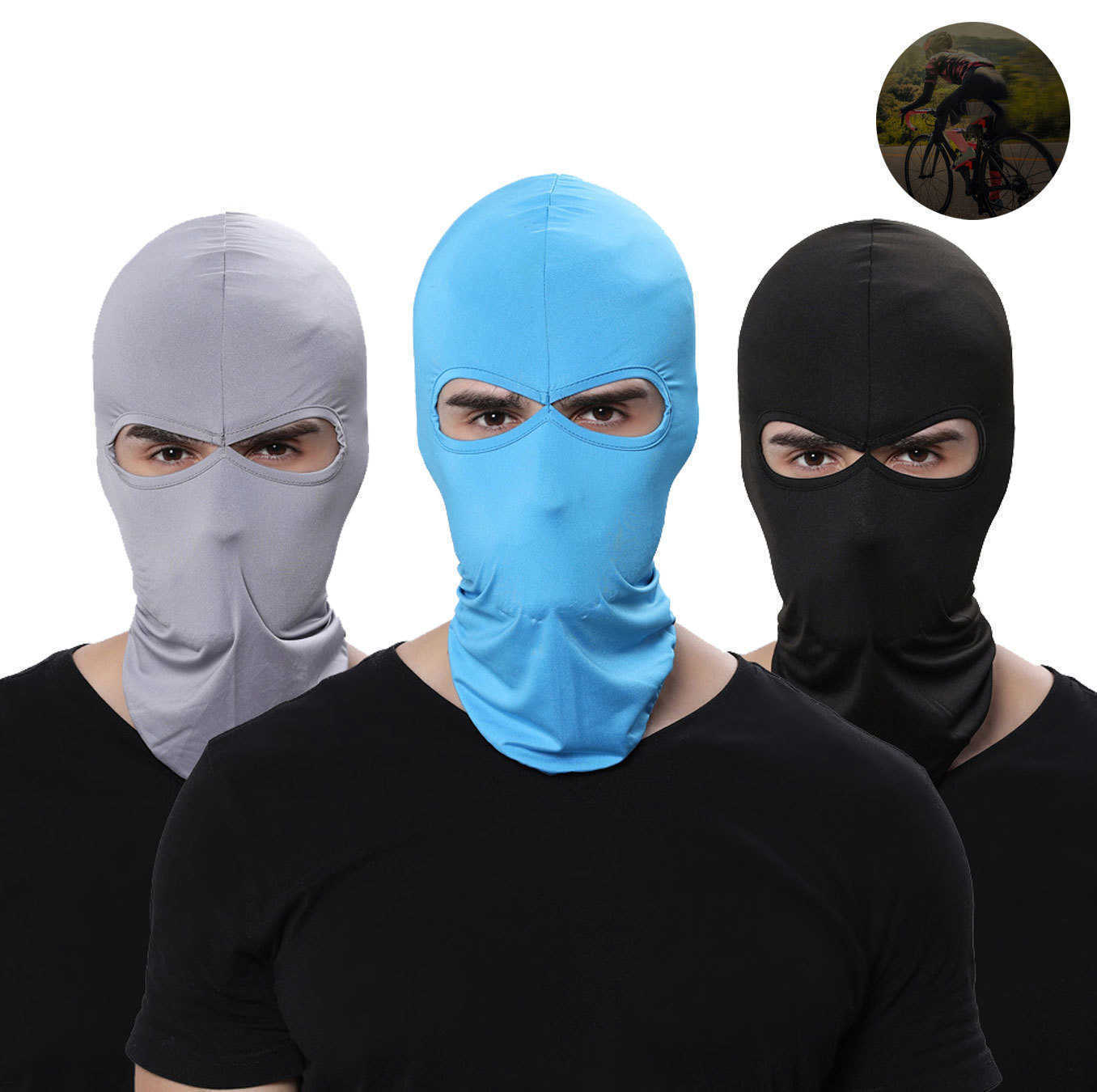 

Breathable Ice Silk Motorcycle Face Mask Sunscreen Head Cover Balaclava Full Face Protection Motorcycle Outdoor Riding Cap