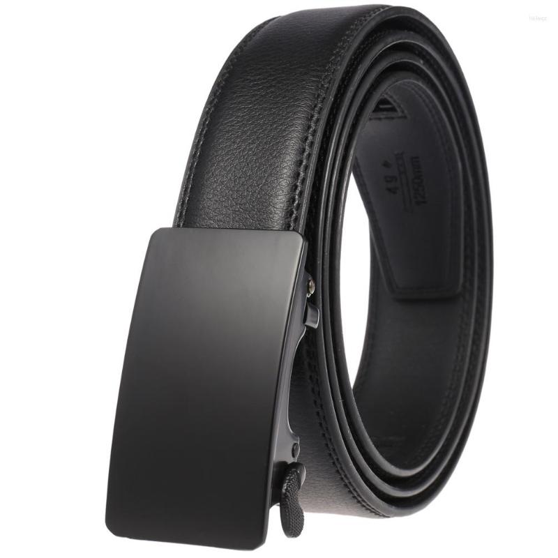 

Belts Genuine Leather Mens Automatic Buckle Fashion For Men Business Male Brand 3.1cm LY232-222768-1, Black