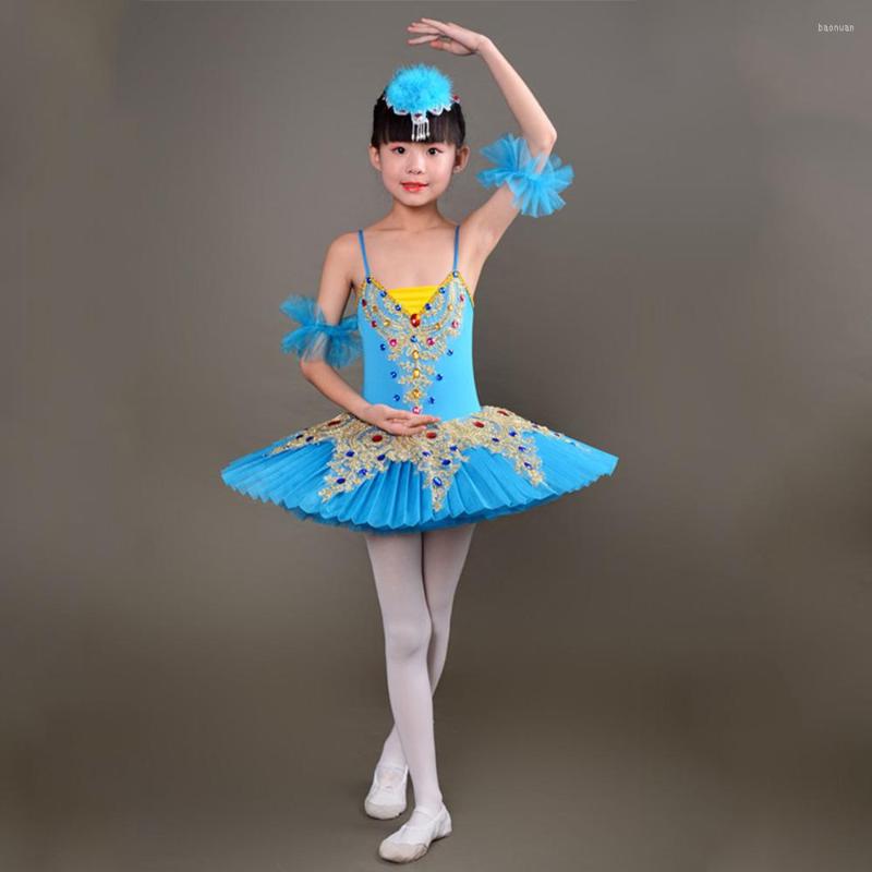 

Stage Wear Kid Professional Swan Lake Ballet Tutu Costume For Children Ballerina Dress Kids Girl Dancewear Skirt, Turquoise