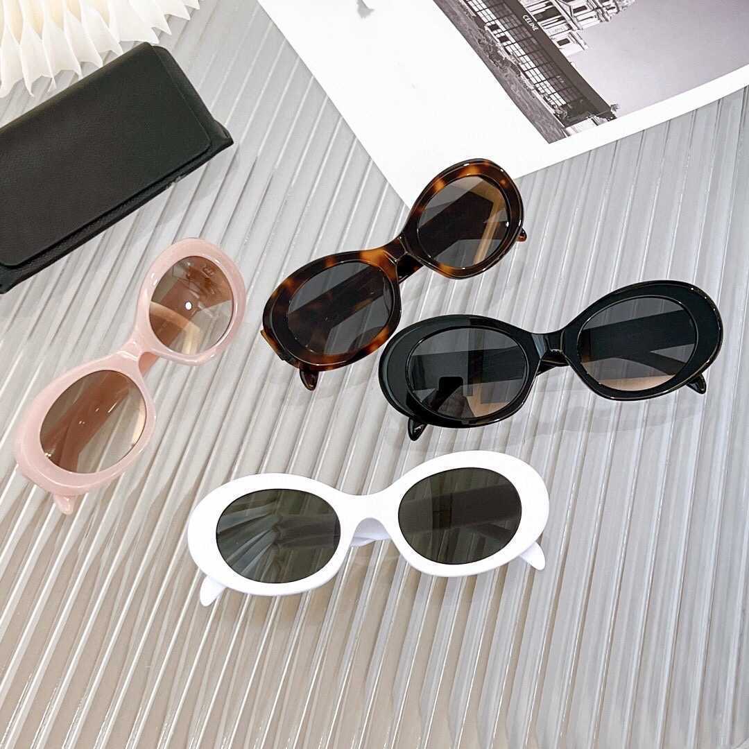 

Sunglasses Ins oval small white same type triumphal arch sunglasses cl4s194
