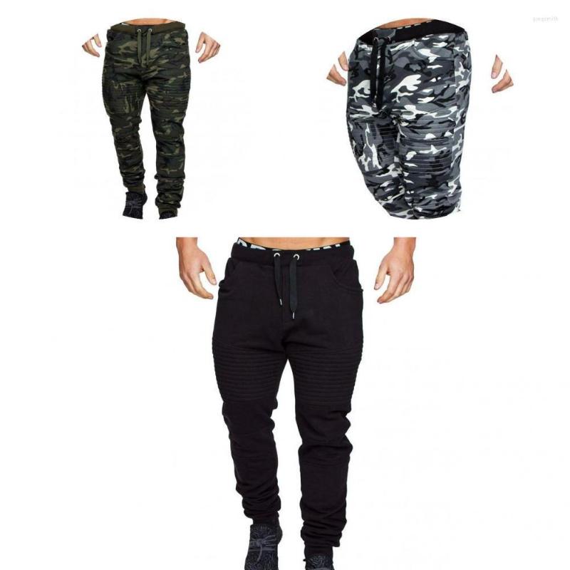 

Men's Pants Soft Great Casual Men Trousers Elastic Waist Spring Sweatpants Camouflage For Daily Wear, Army green