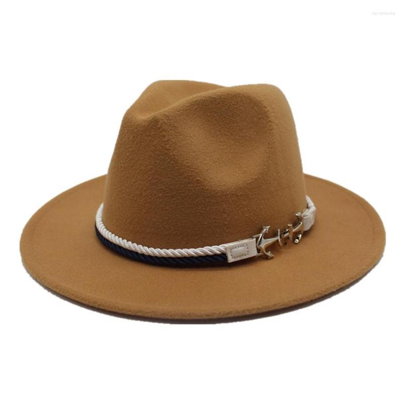 

Berets 2022 Men Women Fashion Vintage Fedora Hat Wool Trilby Wide Brim Panama Jazz Fascinator Size 56-58CM, Red