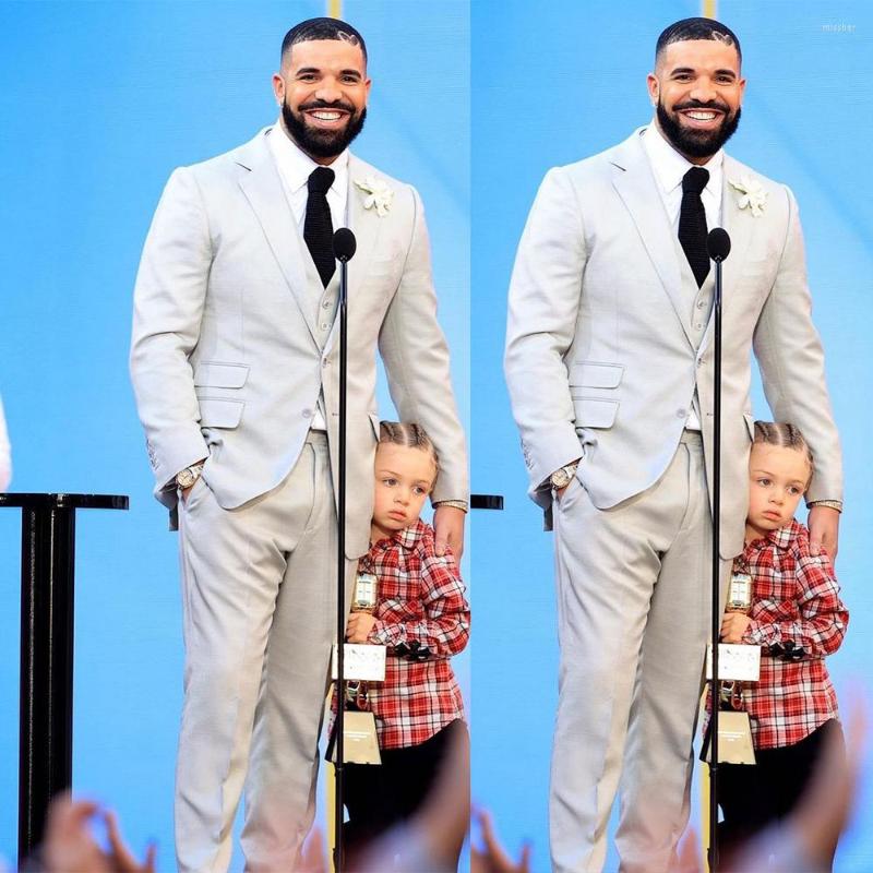 

Men's Suits Business Men Tuxedos Slim Fit Notched Lapel White Custom Made Party Wedding Smart Casual Blazer 3 Pieces, Beige