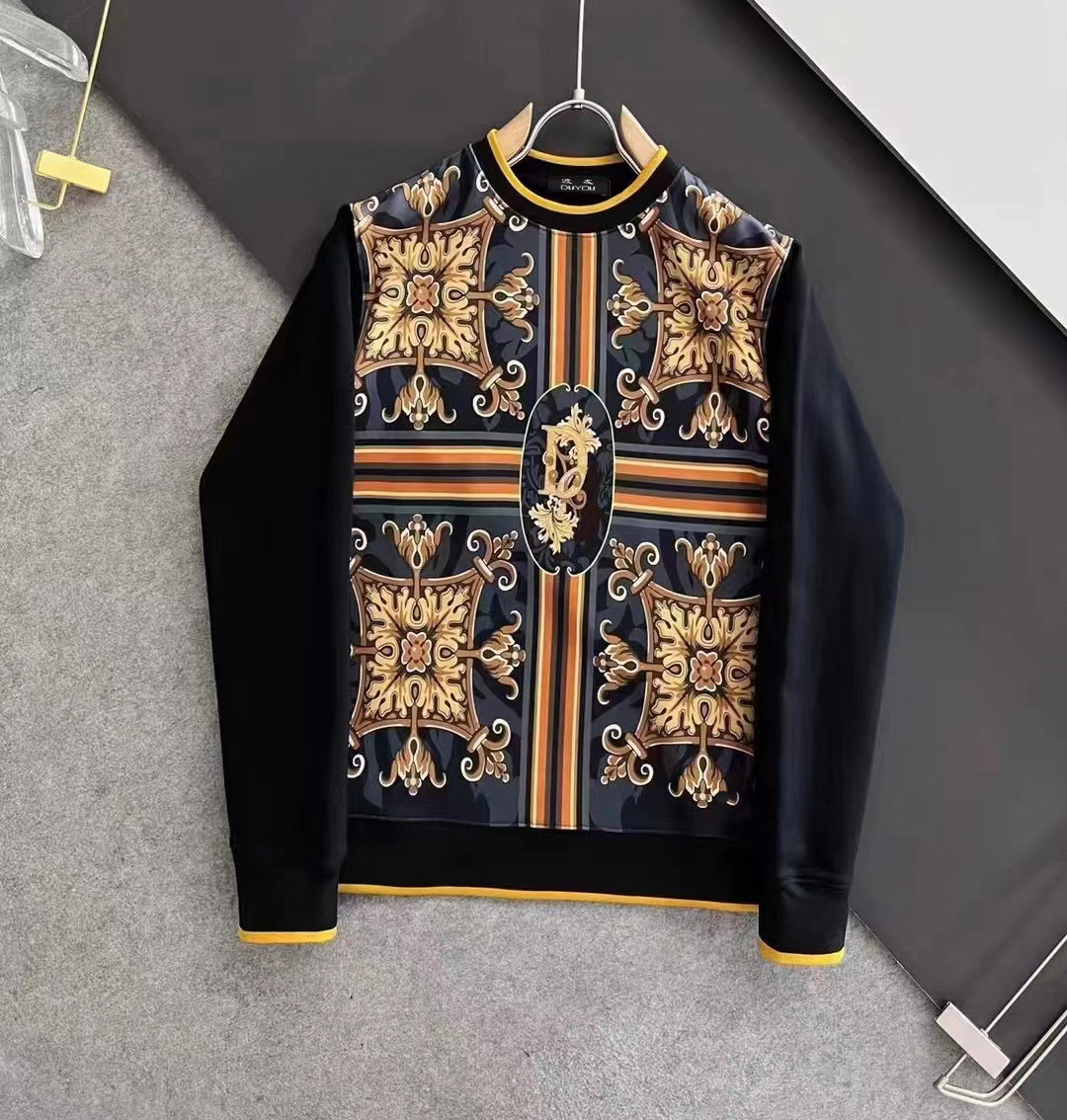 

DUYOU Milano Hoodies Luxury Designer Men Hoody Women Sweatshirts Combed Cotton Print Sueter Hombre Heather Pullover Hoodies for Man DY038, Black