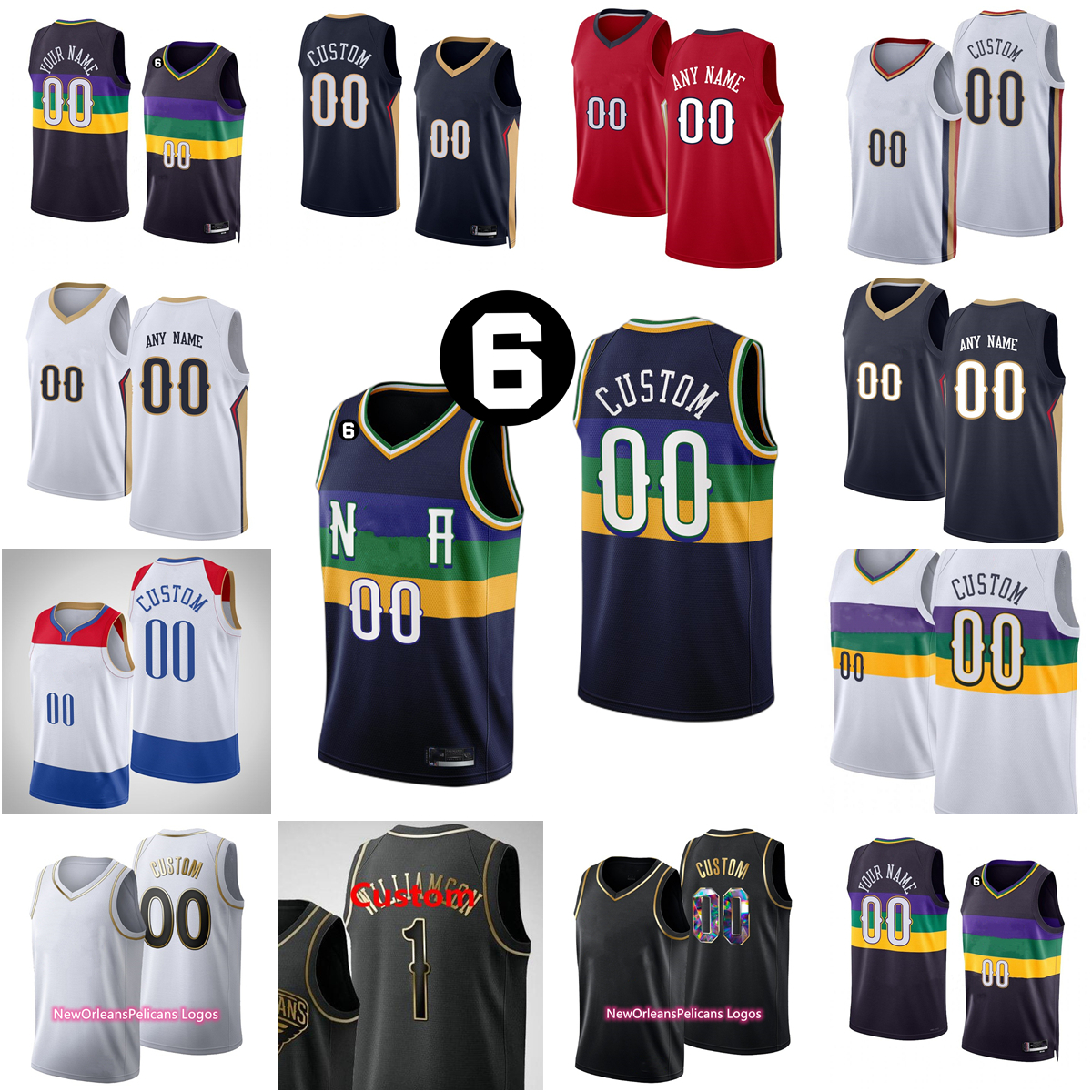 

Custom Printed 2022-23 New Basketball Jerseys 3 CJ 14 Brandon 17 Jonas McCollum Ingram Valanciunas 22 Larry 4 Devonte 1 Zion Nance Graham Williamson Hayes 10 Jaxson