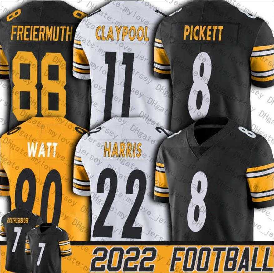 

Men Jersey Custom T.J. Watt Pittsburgh''Steelers''8 Kenny Pickett Najee Harris Minkah Fitzpatrick Mitchell Trubisky sew Mens Womens Youth Football s 4XL, Color