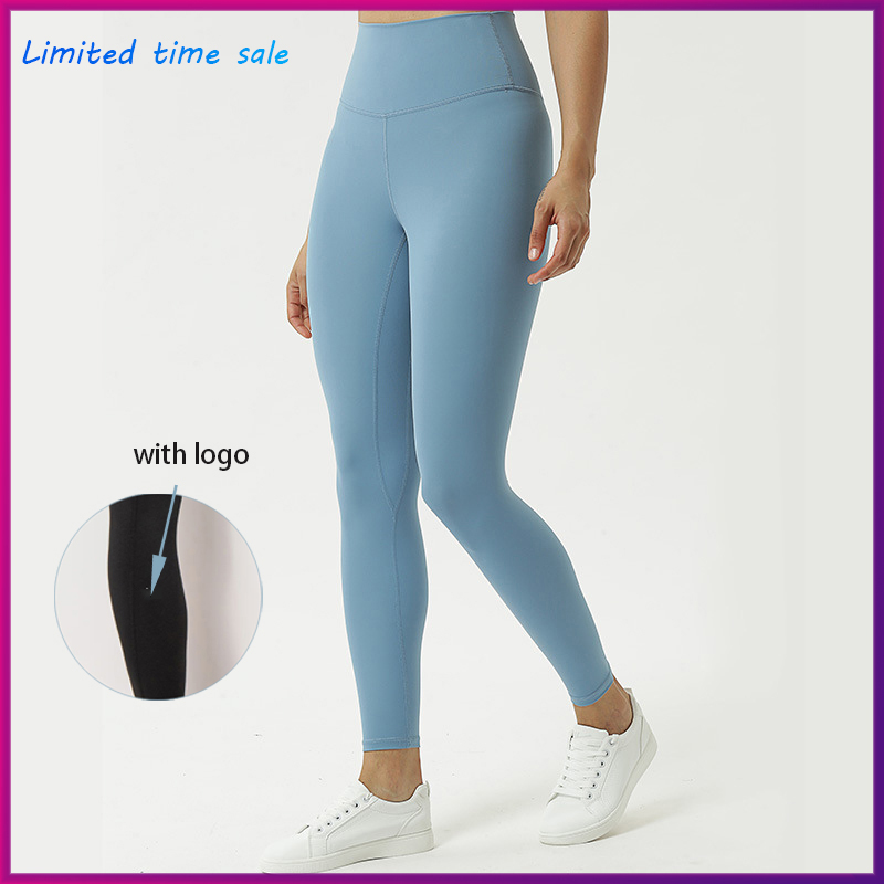 

24 Color lu-06 Yoga Pants Fitness Tights Women's Seamless Jogging Breathable Elastic Exercise Leggings black yoga pant outfit lu-23, With logo