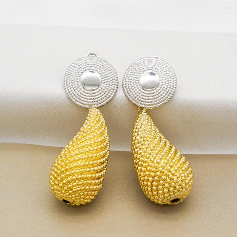 

Dangle Earrings Big Copper African Drop For Women Statement Gold Metal Trendy Fashion Jewelry