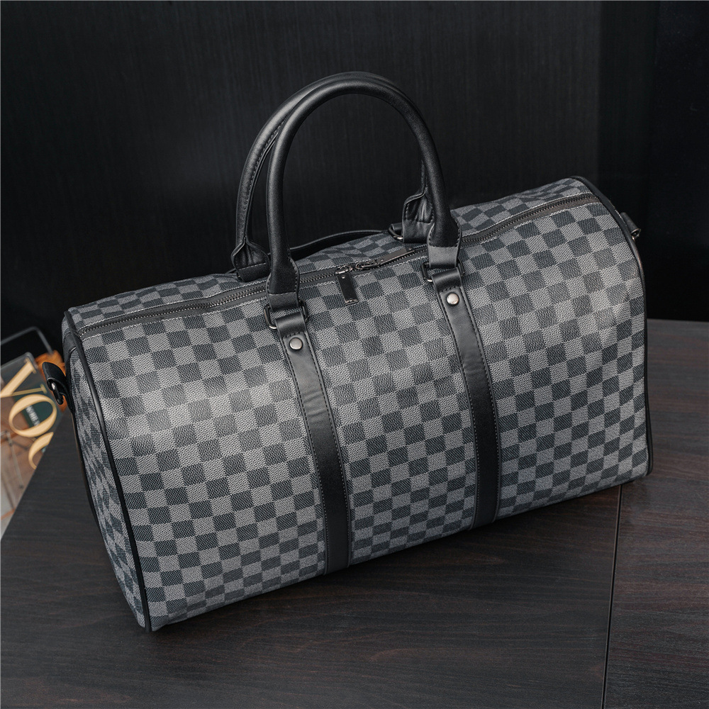High quality duffle bag women travel bags Totes baluggage luxury designer bag men pu leather handbags large cross body 55cm-image-821546252