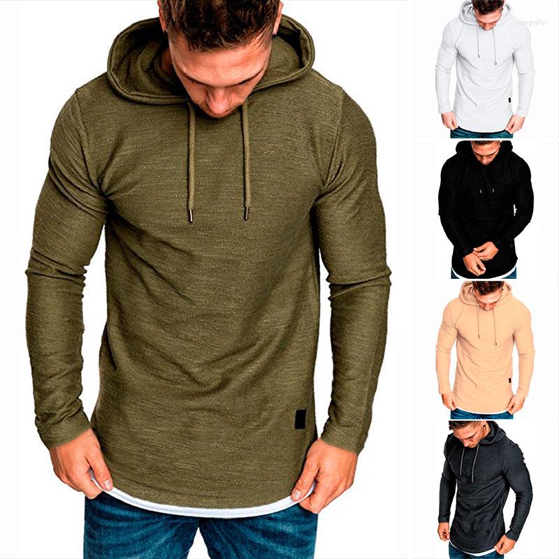 

Men's Hoodies Casual Hoodie Long Sleeve Solid Men Streetwear Loose Tops Hoody Sweatshirt, Dark gray