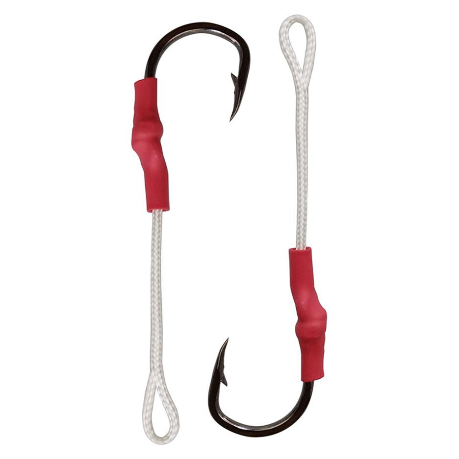 

50pcs 10827 Jig Assist Fishing Hooks Jigging Assist Bait Fishing Hook With PE Line Size 1 0-10 0293h