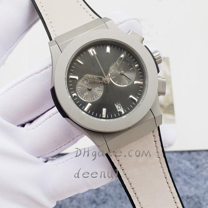 

Men's battery watch Rubber/leather strap designer 42MM classic fashion waterproof sapphire wristwatch montre de luxe, Tool