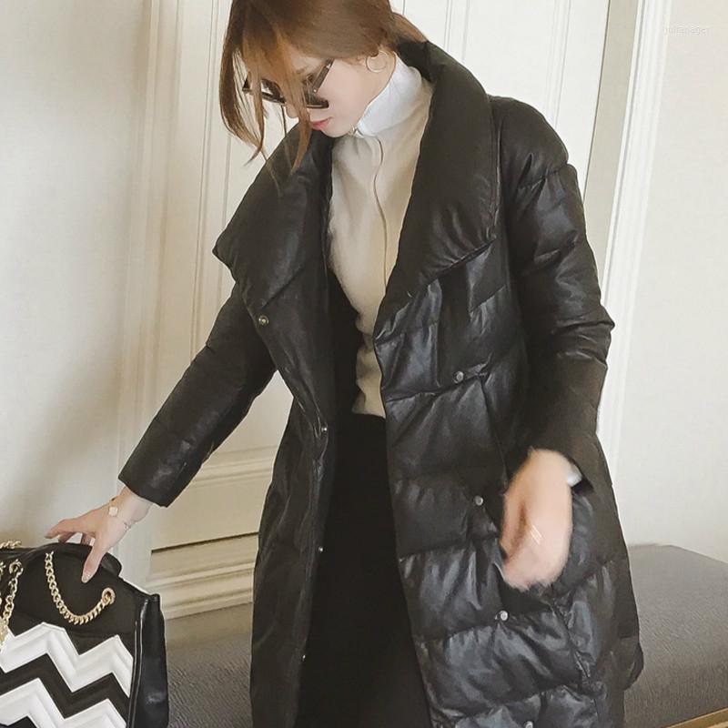 

Women's Leather Jacket Women Winter Sheepskin Genuine Jackets Korean Women's Down Coat Plus Size Chaqueta Mujer, Black