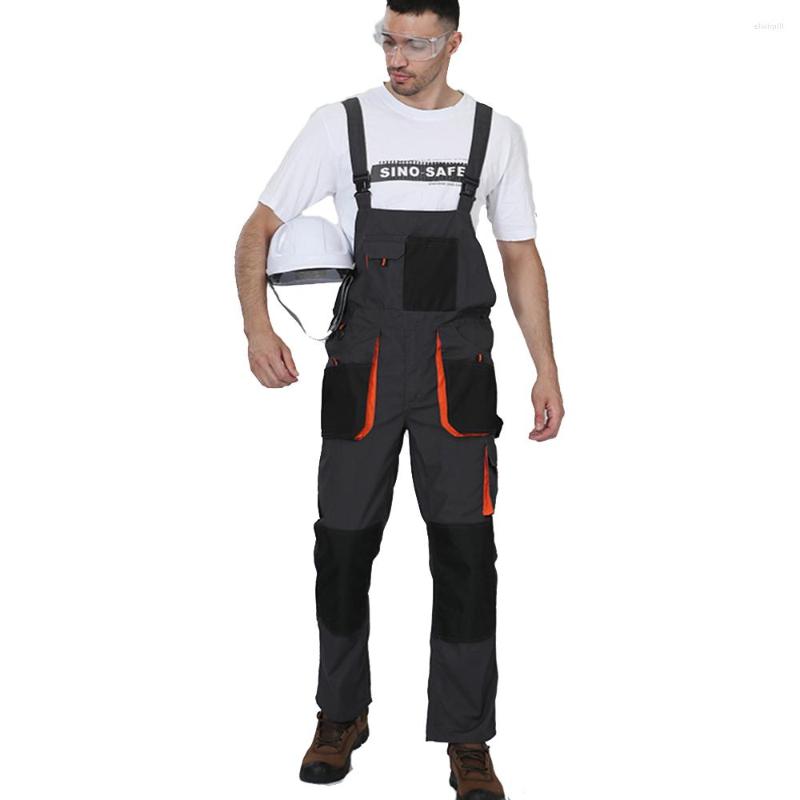 

Men's Pants Men's Jumpsuit Overalls Four Seasons Safari Style Clothes Mechanic Uniform Work Welding Workwear Multi Pockets, Dark grey