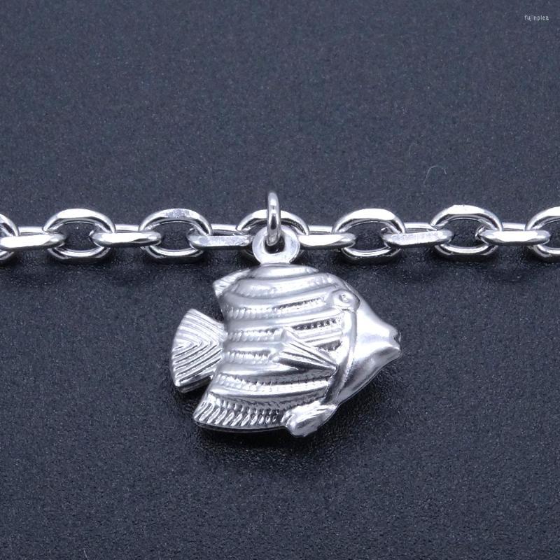 

Anklets Women Ankel Bracelets Fish Charm Stainless Steel 23 5 Cm 9-11 Inches Vintage Fashion Jewelry Punk Fan Factory Offer