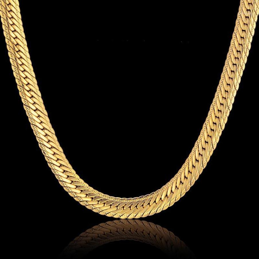 

whole Vintage Long Gold Chain For Men Hip Hop Chain Necklace 8MM Gold Color Thick Curb Necklaces Men's Jewelry Colar Collier1263k