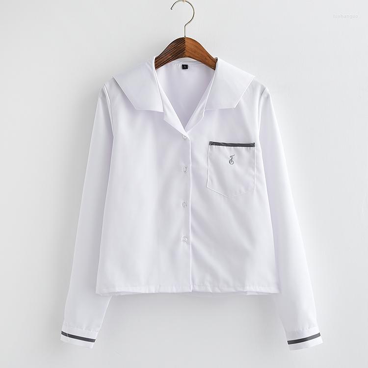 

Women's Blouses Naval Collar Shirt Summer Musical Notes Embroidery White Female, Short sleeve