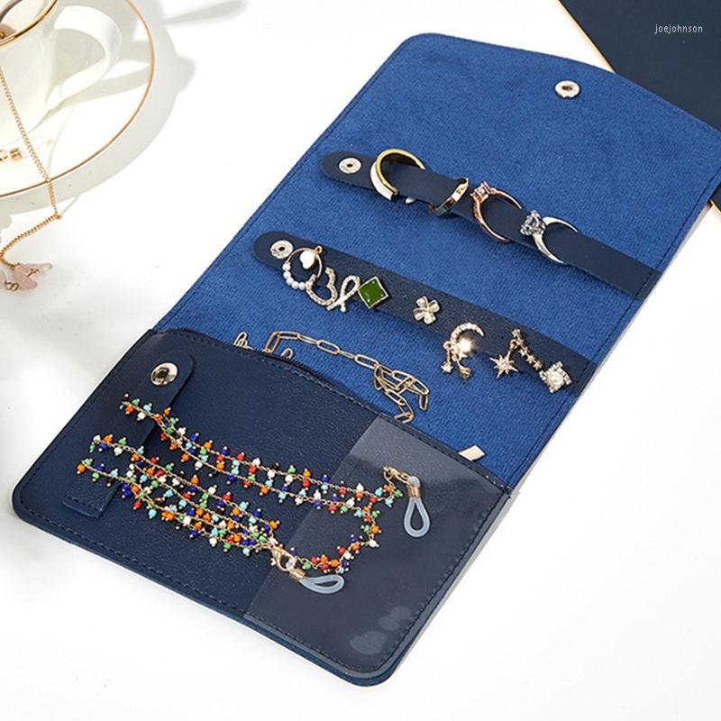 

Jewelry Pouches Organizer Roll Travel Jewel Bag Case For Multiple Necklaces Rings Bracelets Large Capacity Clutch Pouch Portable