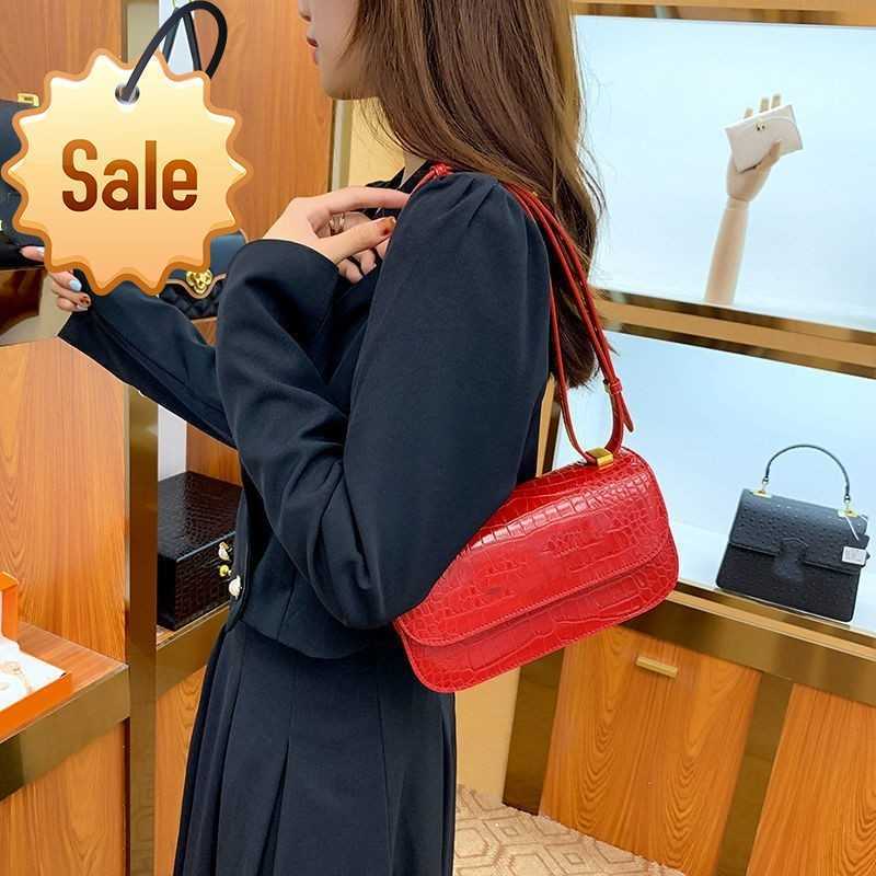 

Women's Luxury Designer Shoulder Bags 2023 New Axils Multi-color Light Luxury High Sense Single Shoulder Small Square Crocodile Crossbody Bag Factory Direct Sales, Wine red