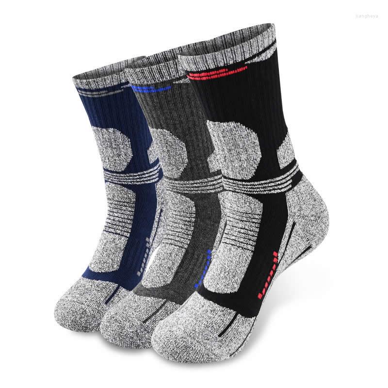 

Sports Socks 3 Pairs Ski Men Women Winter Warm Thickened Outdoor Running Cycling Climbing Hiking Sock Breathable, Black