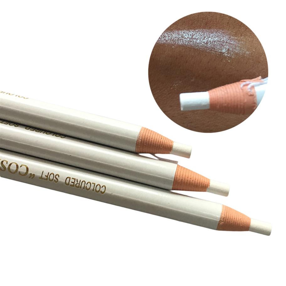 

12pcs lot White Eyebrow Penci Peeling Longlasting Eyebrow Pencil Easy to Wear Cosmetic Tint Dye Makeup Tools Microblading Accessory Sup295S