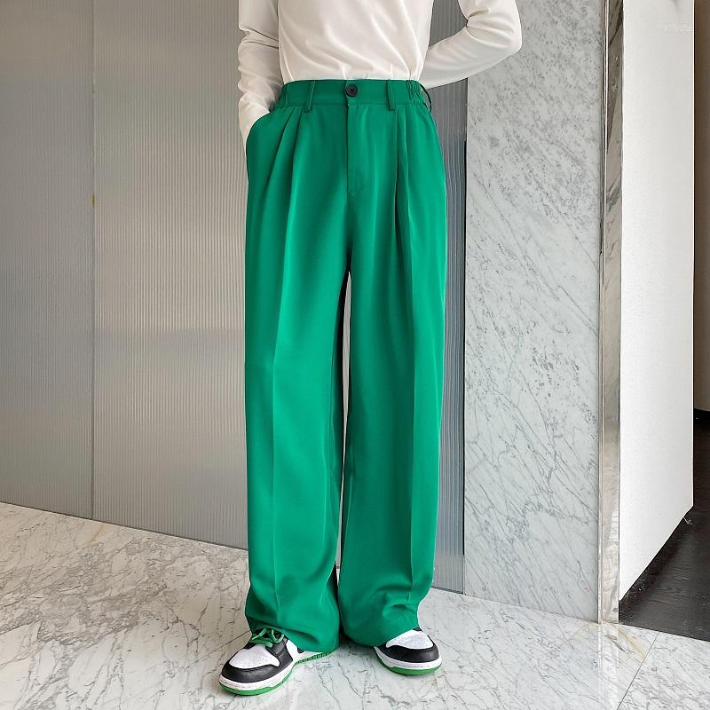 

Men' Pants 2022 Simple Drape Micro Pleated Men' Straight Trousers Comfortable Solid Colour Versatile Casual -XL, White