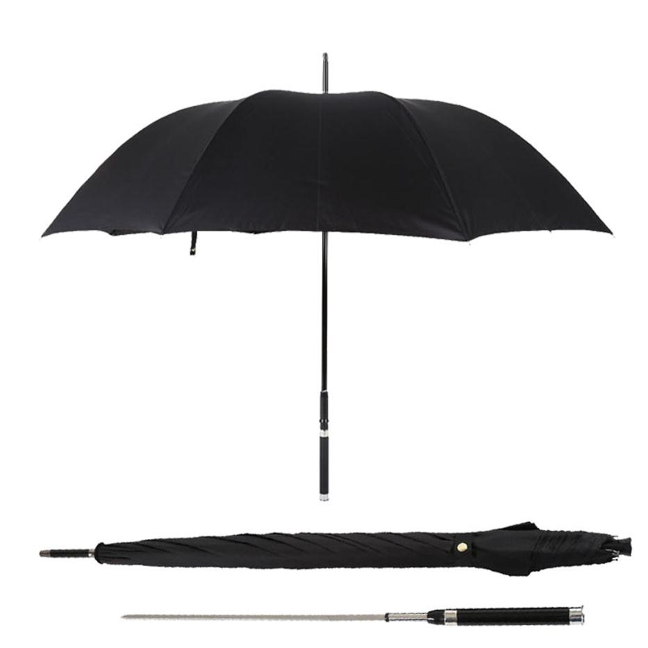 

Sword Warrior Self-defense Umbrella Long Handle Man Automatic Windproof Creative Business Sunny And Rainy Umbrella Gift T200117291j, Black with bo