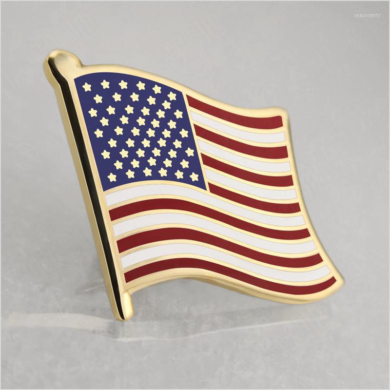 

Brooches Soft Enamel United States Of America Flag Lapel Pins USA Falg
