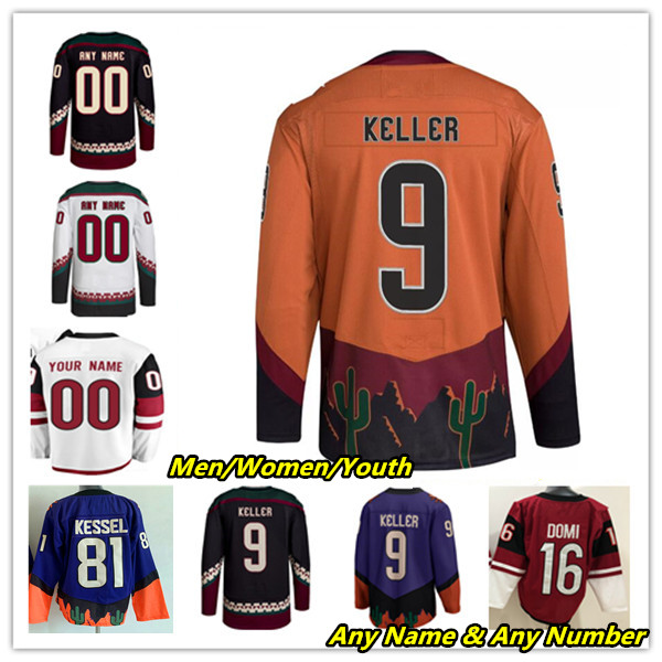 

Clayton Keller Arizona Reverse Retro Hockey Jerseys Nick Schmaltz Josh Brown Jakob Chychrun Lawson Crouse Nick Ritchie Bjugstad Barrett Hayton Liam O'Brien Weber, Men purple