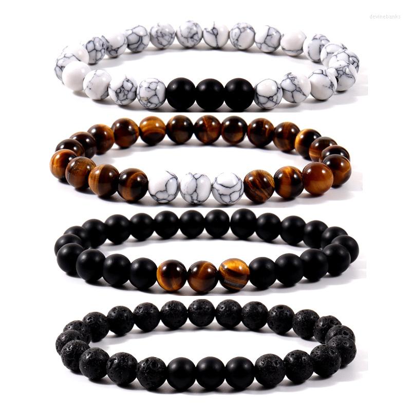 

Strand 2022 Trendy Round Men Bracelet Temperament 8mm Tiger Eye Stone Bead For Handmade Jewelry Gift