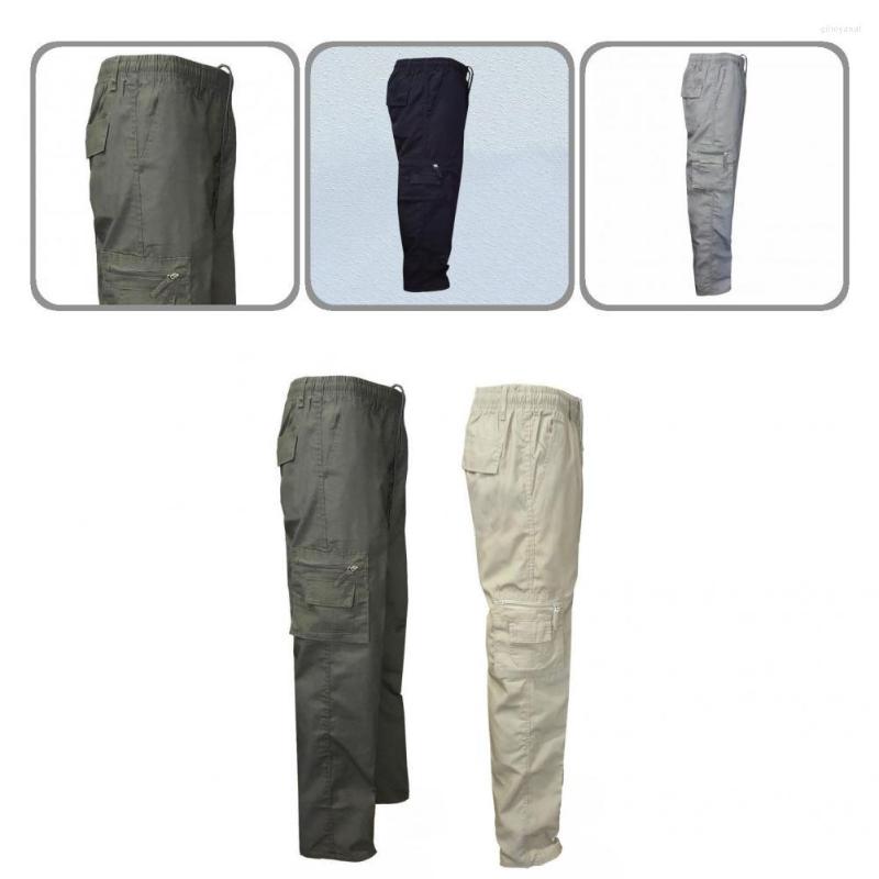 

Men's Pants Wear Resistant Handsome Mid Waist Men Sports Long Cargo Slim For Mountain Climbing, Black