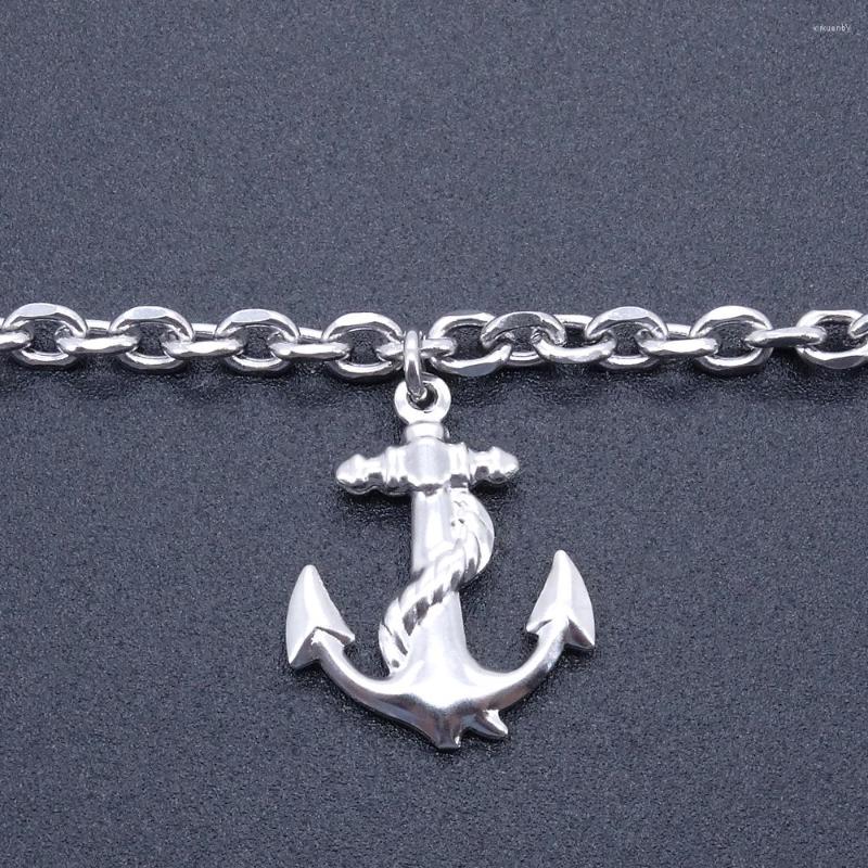 

Anklets Women Ankel Bracelets Anchor Charm Stainless Steel 23 5 Cm 9-11 Inches Vintage Fashion Jewelry Punk Fan Factory Offer