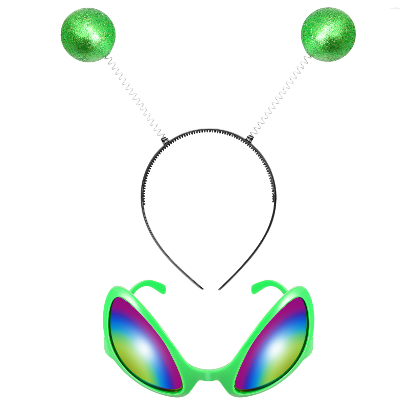 

Bandanas 1 Set Decorative Po Props Funny Alien Headband Costume Accessories Sunglasses For Masquerade Party