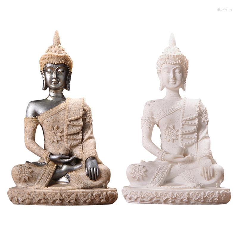 

Interior Decorations Car Decoration Nature Sandstone Buddha Figurine Sculpture Home For Office