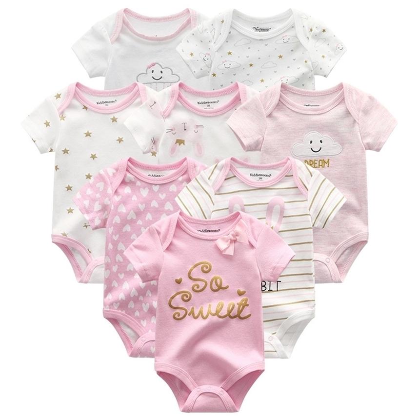 

8PCS LOT Baby Rompers Cotton overalls Newborn clothes Roupas de bebe boy girl jumpsuit&clothing for children Overalls winter 201127212w, Baby romper 30