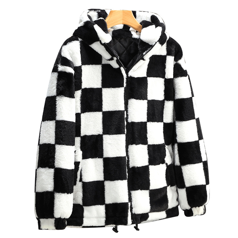

Designer Warm Wool Jackets Knitting Hoodies Men Printed Fleece Hoody Long Sleeved Hooded Tops Casual Hip Pop Pullover Men Sweatshirt Skateboard Cuats