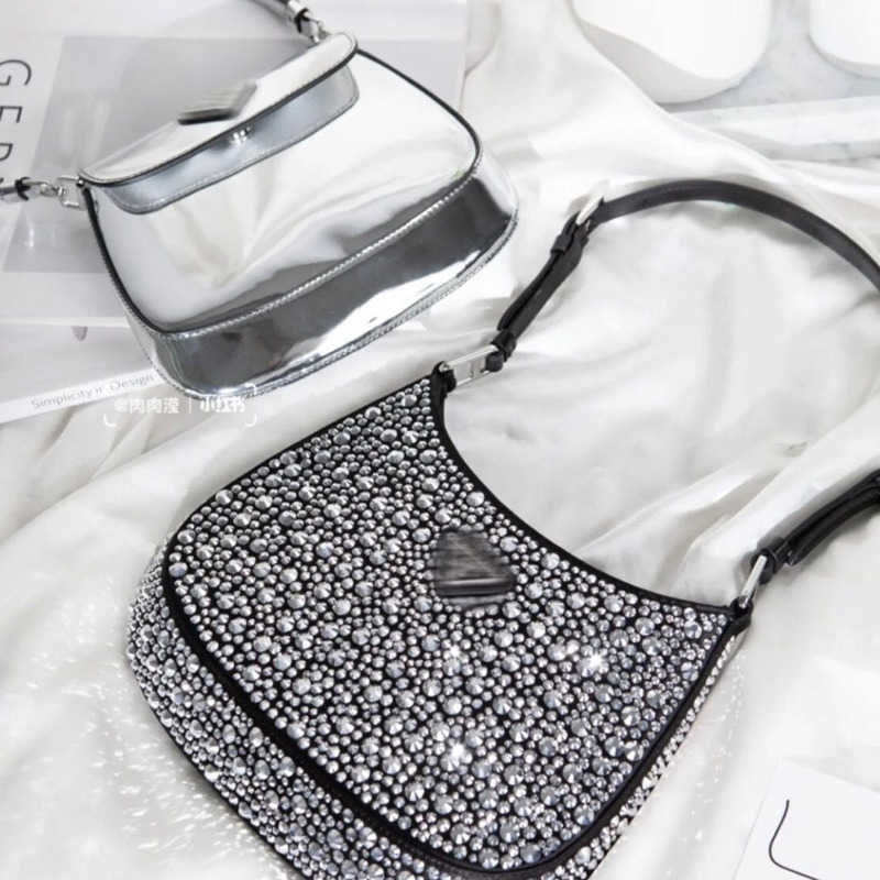 

Women handbag pa designer bags fashion diamond tote bag triangular splicing shoulder crossbody girl party purse high version, Amethyst crystal