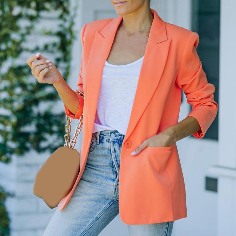 

Women's Suits Lapel Fabulous Turn-down Collar Women Blazer Loose Spring Coat Anti-wrinkle For Work, Blue