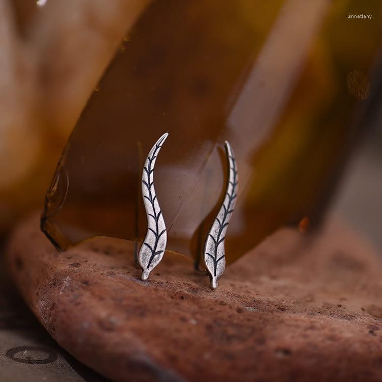 

Backs Earrings S925 Silver Leaf Clip Fashion Punk Vintage Jewelry