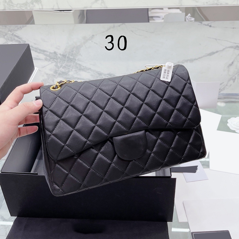 

CC Bags Luxury Brand Shoulder Bags French Womens Lambskin Jumbo C Bags Classic Doubel Flap Purse Gold Metal Matelasse chian Crossbody Should, Box