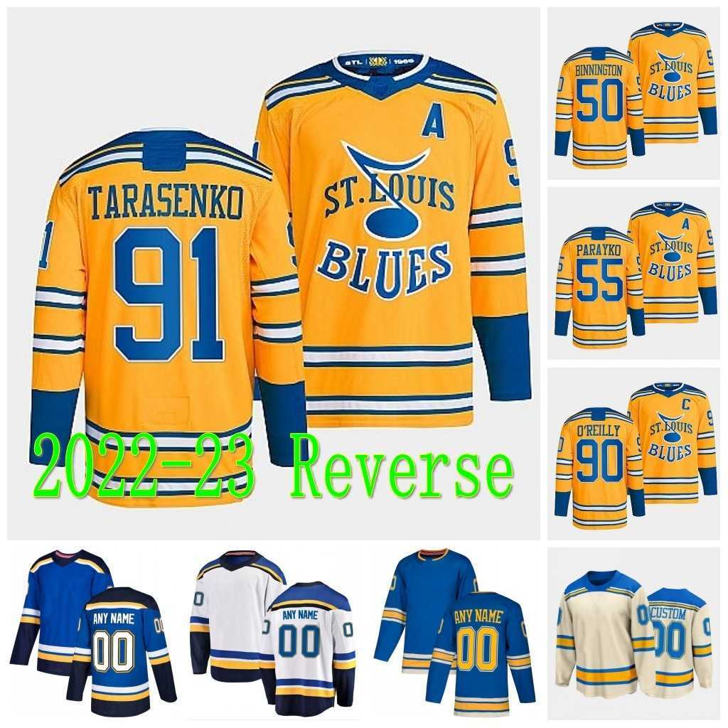 

Blues Ryan O'Reilly 2022-23 Reverse Retro Jersey St. L Kyrou Brayden Schenn Robert Thomas Buchnevich Vladimir Tarasenko Binnington Colton Parayko Torey Krug, Youth