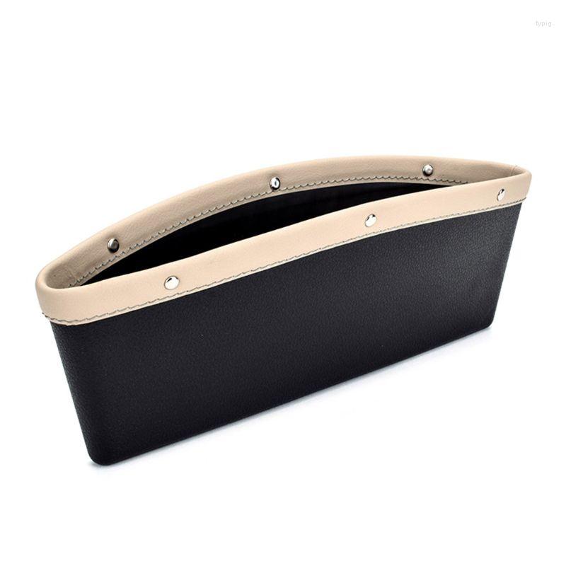 

Cosmetic Bags Car Seat Pockets Filler PU Leather Organizer Storage Side Console Slit Pocket Container, Wr