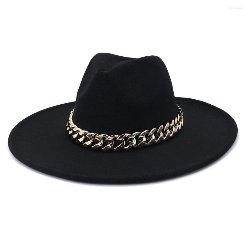 

Berets Brim Fedora Hat Men Women Imitation Woolen Felt Hats Simple British Style Super Big Panama With Wedding Caps, 12