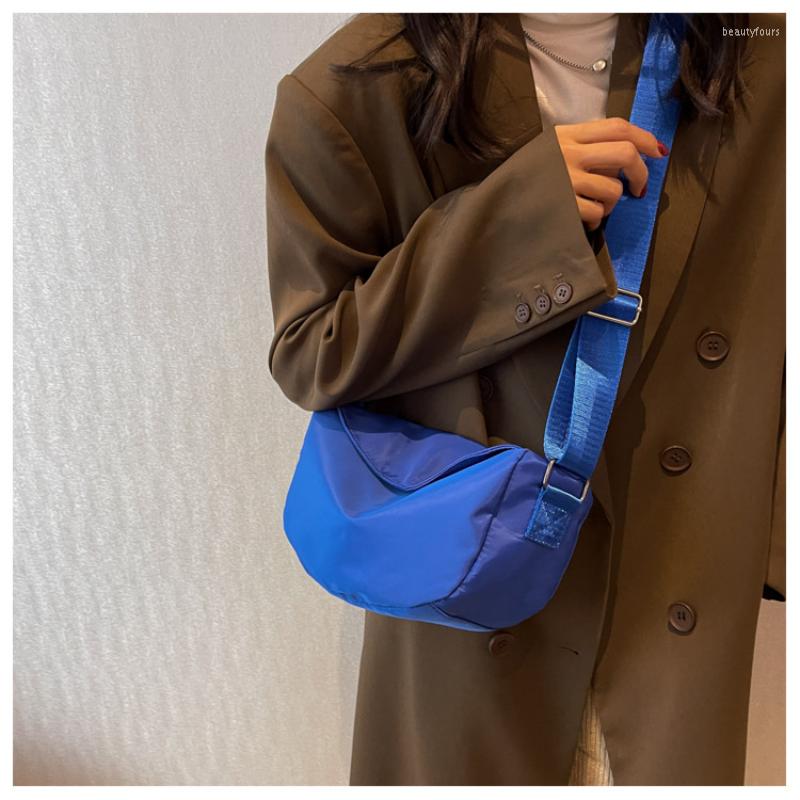 

Evening Bags 2022 Fashion Women Cloth Shoulder For Youth Casual Crossbody Solid Handbags Messenger, Blue