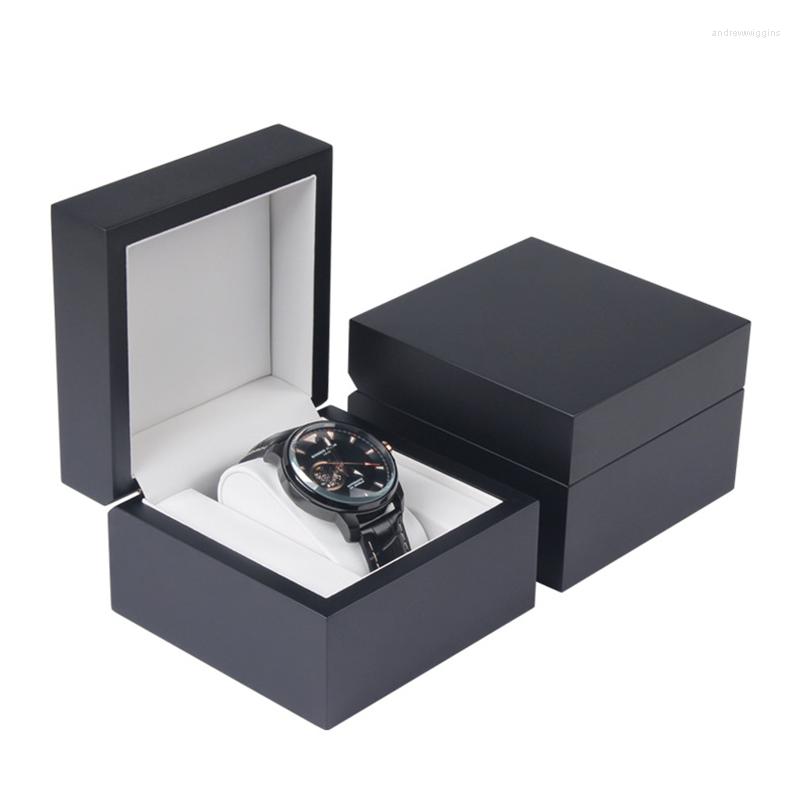 

Watch Boxes 2022 Spray Paint Highlight Storage Box High-grade Clamshell Wood Case Vintge Exquisite Gift High Quality Jewelry