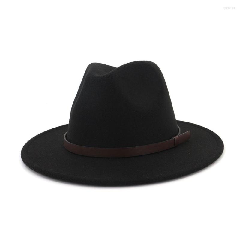 

Berets Fedora Hat Men Women Imitation Woolen Winter Bowler Fashion Black Top Jazz Fedoras Chapeau Sombrero HF20, Khaki